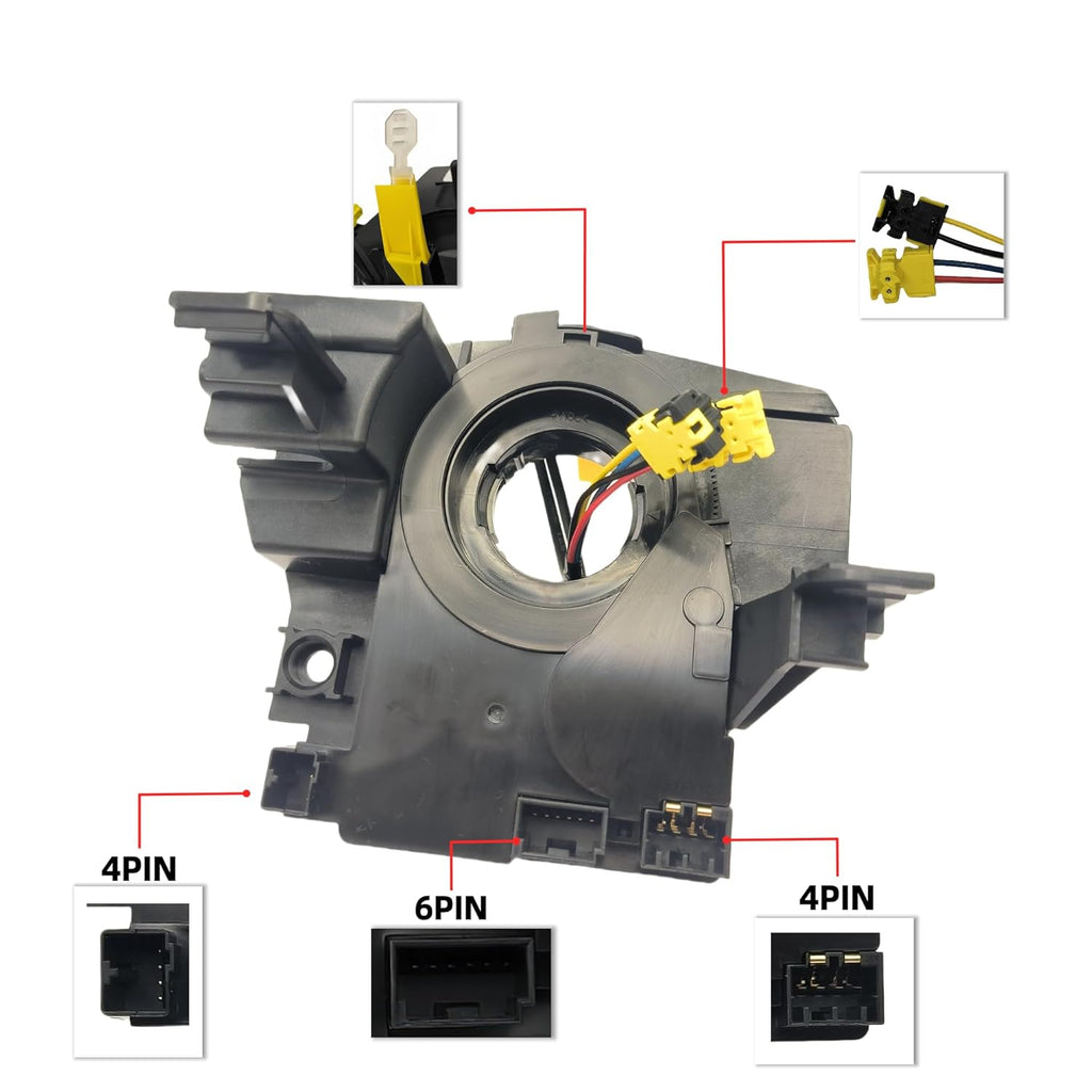 5156106AF Steering Sensor Assembly Clcok Spring Fits 2007-2018 Wrangler JK, Grand Cherokee WK, Patriot MK/Compass MK; Replaces 5156106AG/AA/AB. (with an Angle Sensor)