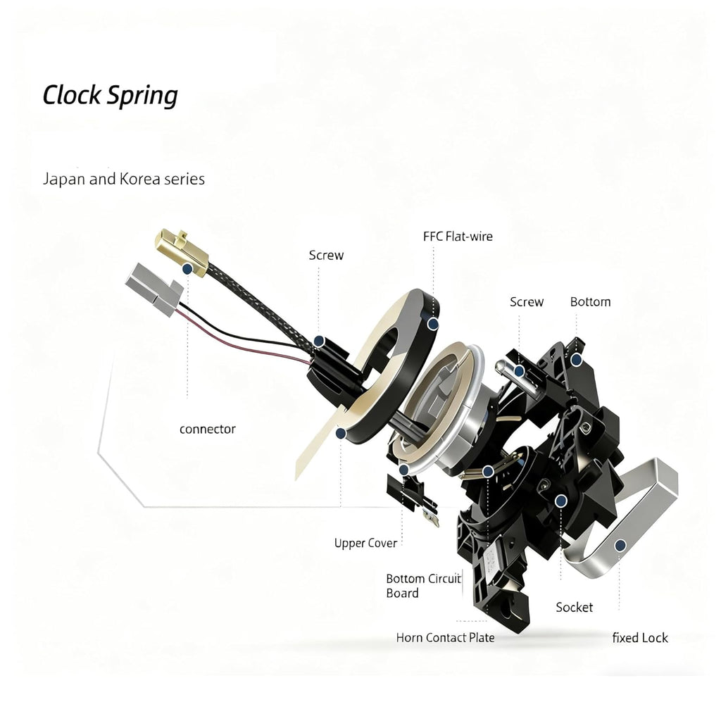 Replacement Wire Clcok-Spring Compatible with Nissan Frontier 2005-2021, Nissan Pathfinder 2006-2012, Nissan Xterra 2005-2015, Nissan Armada 2008-2015 Fits Part#25560-9BH3A 25560-9BH0B 25560-ZL44A