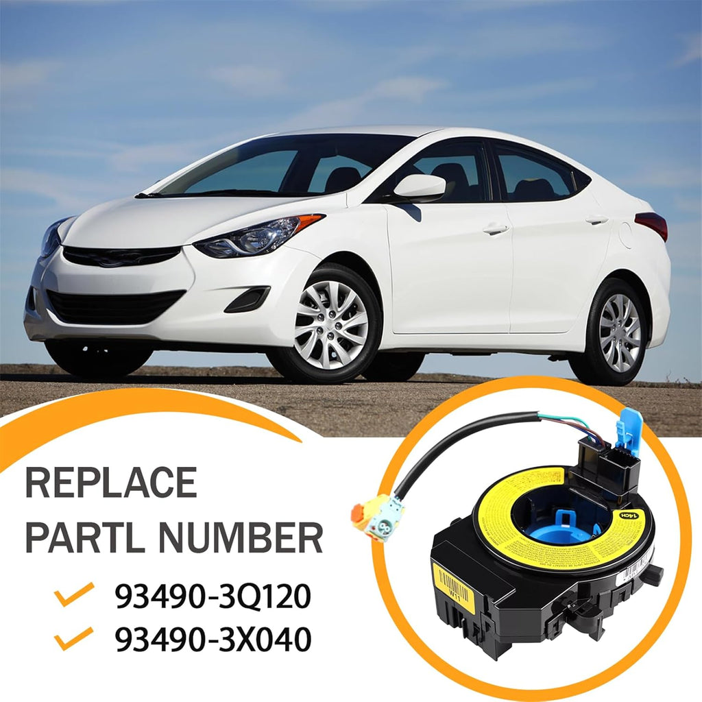 Replacement Wiring Harnesses Clcok-Spring for Hyundai Elantra 2011 2012 2013 2014 2015 2016, for Hyundai Sonata 2009 2010 2011 2012 2013 2014 2015 Part# 93490-3Q120 93490-3X040