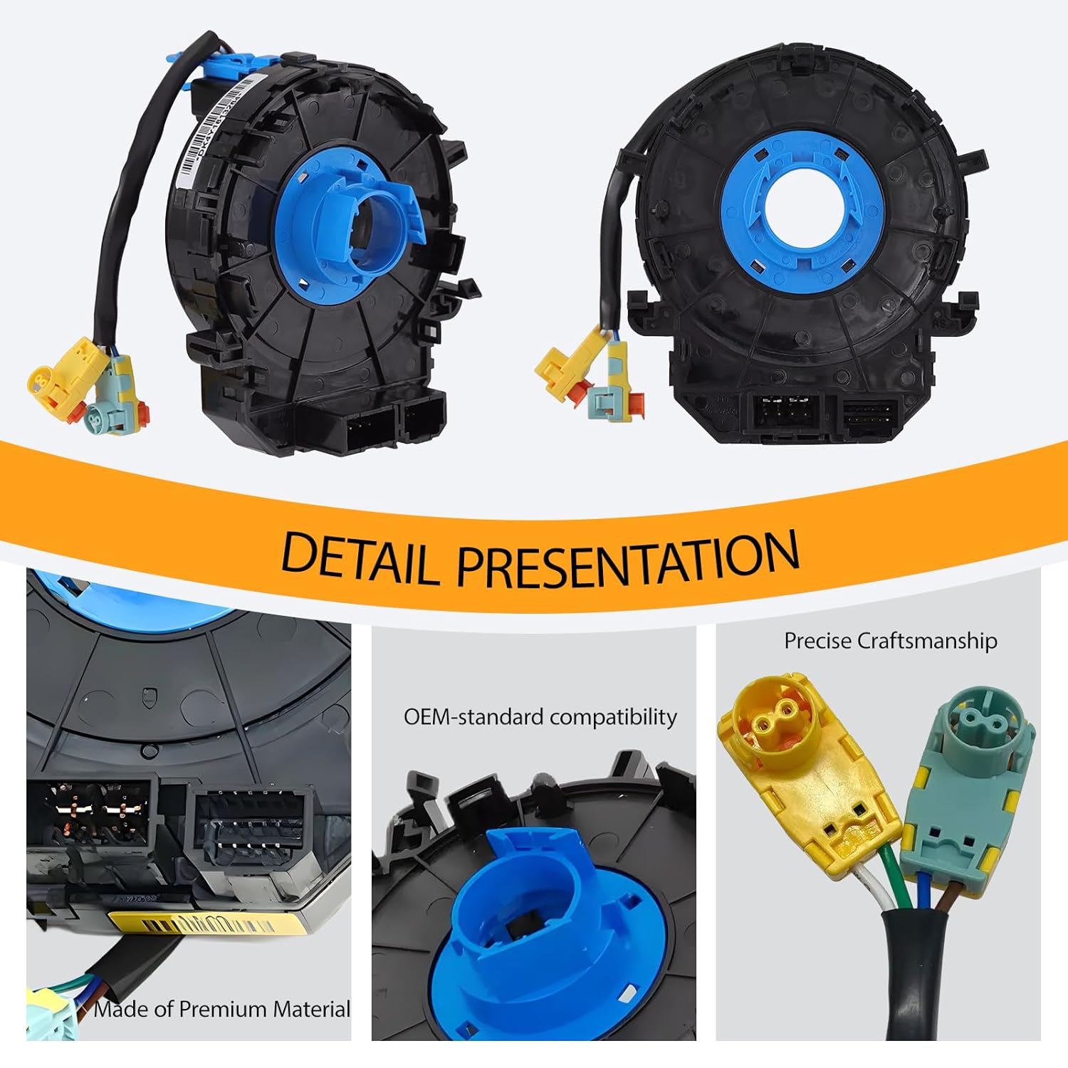 Replacement Wiring Harnesses Clcok-Spring for Hyundai Elantra 2011 2012 2013 2014 2015 2016, for Hyundai Sonata 2009 2010 2011 2012 2013 2014 2015 Part# 93490-3Q120 93490-3X040