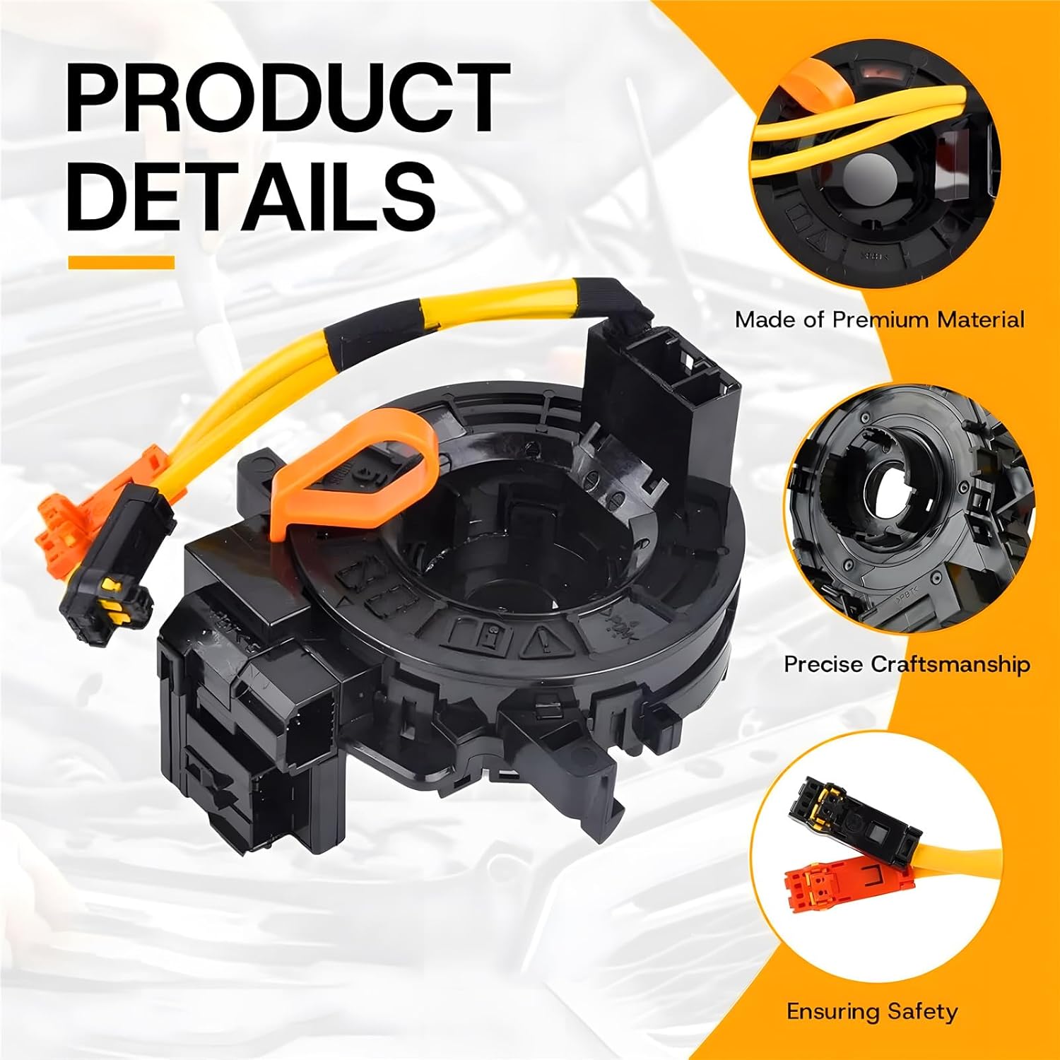 Replacement Wiring Harnesses Clcok-Spring for Toyota Tacoma 2005-2015, Toyota Tundra 2007-2021 Part# 84306-48030 84306-0E010 84306-06140