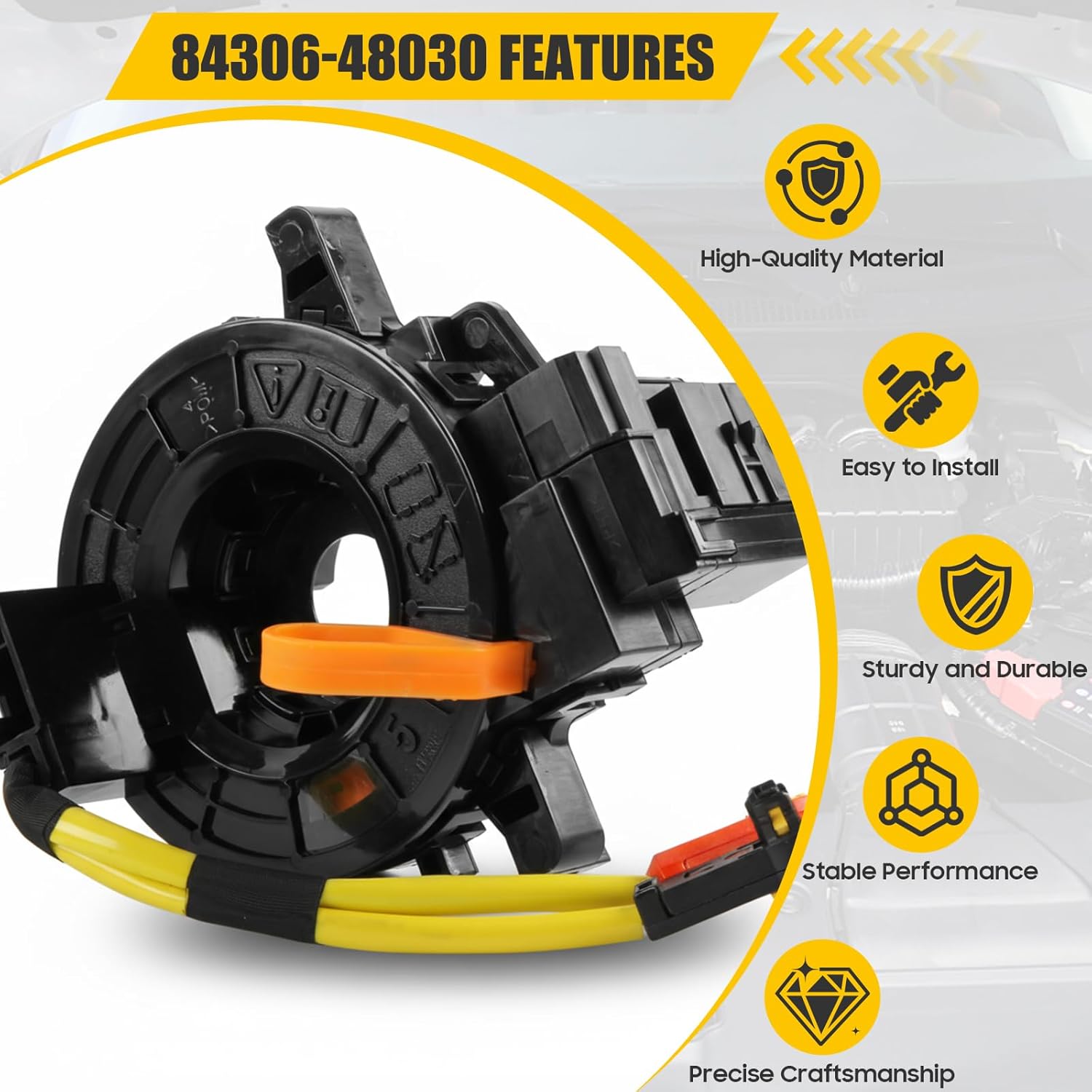 Replacement Wire for Toyota Tacoma Camry Corolla RAV4 Tundra Prius Sienna 4Runner Highlander Avalon Yaris Sequoia Matrix Prado, Fits Part# 84306-48030 84306-06140 84306-0E010