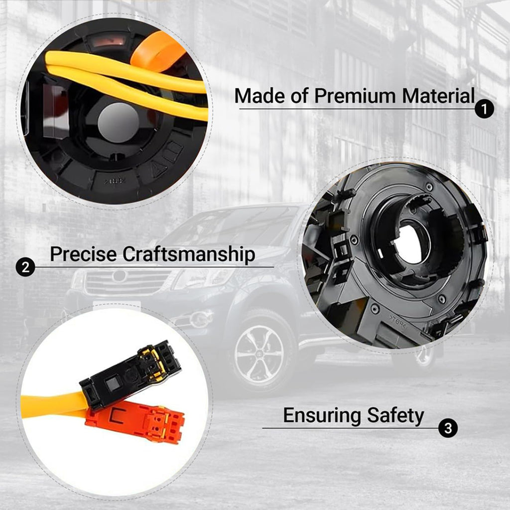 Clock-Spring， Compatible with Toyota Camry, Corolla, RAV4, Tacoma, Tundra, Prius, Sienna, 4Runner, Highlander, Avalon, Yaris, Sequoia, Matrix, Prado; Fits Part# 84306-48030/06140/0E010