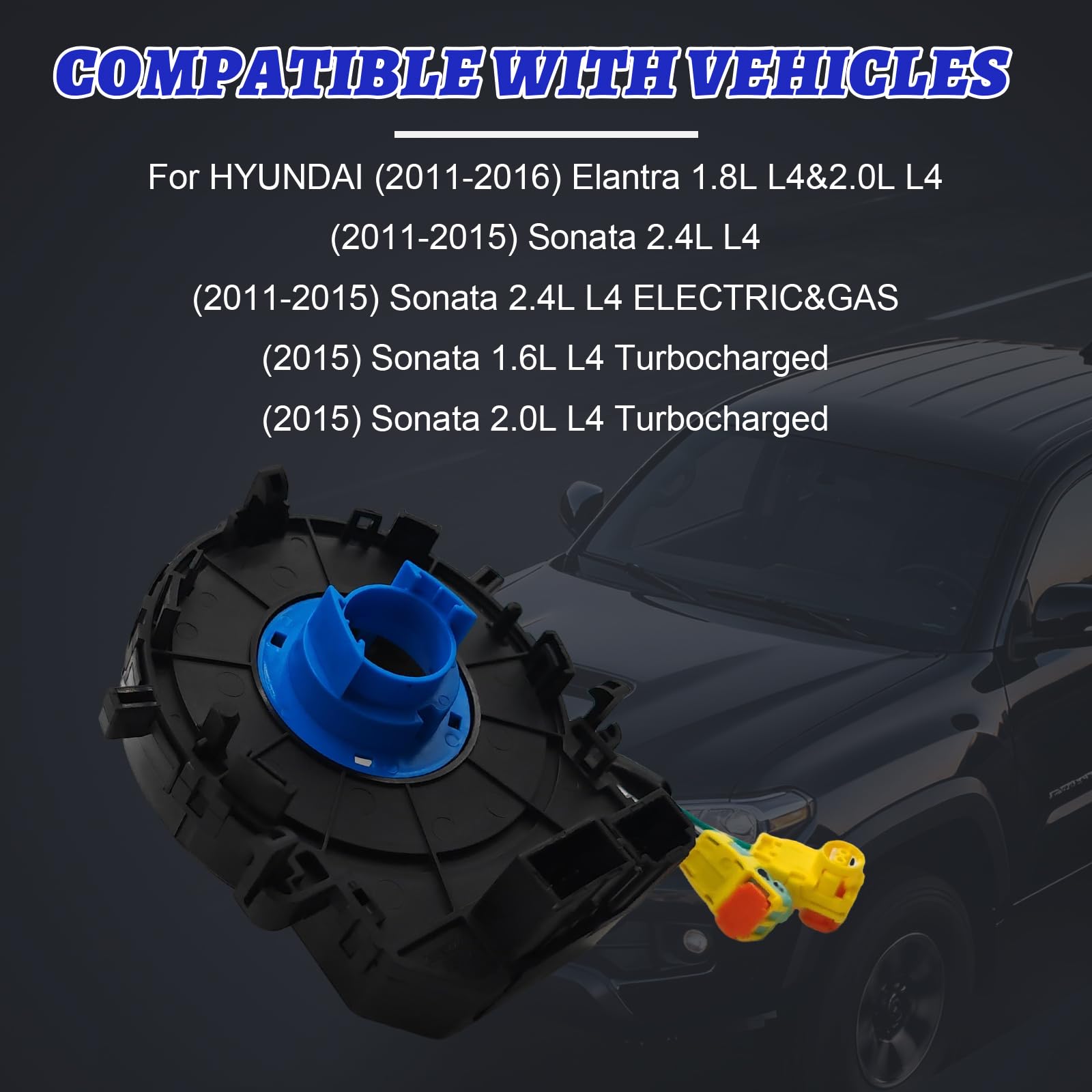 Replacement Steering Wheel Wire Harness for Hyundai Elantra 2011 2012 2013 2014 2015 2016, for Hyundai Sonata 2009 2010 2011 2012 2013 2014 2015 OE Number 93490-3X040 93490-3Q120