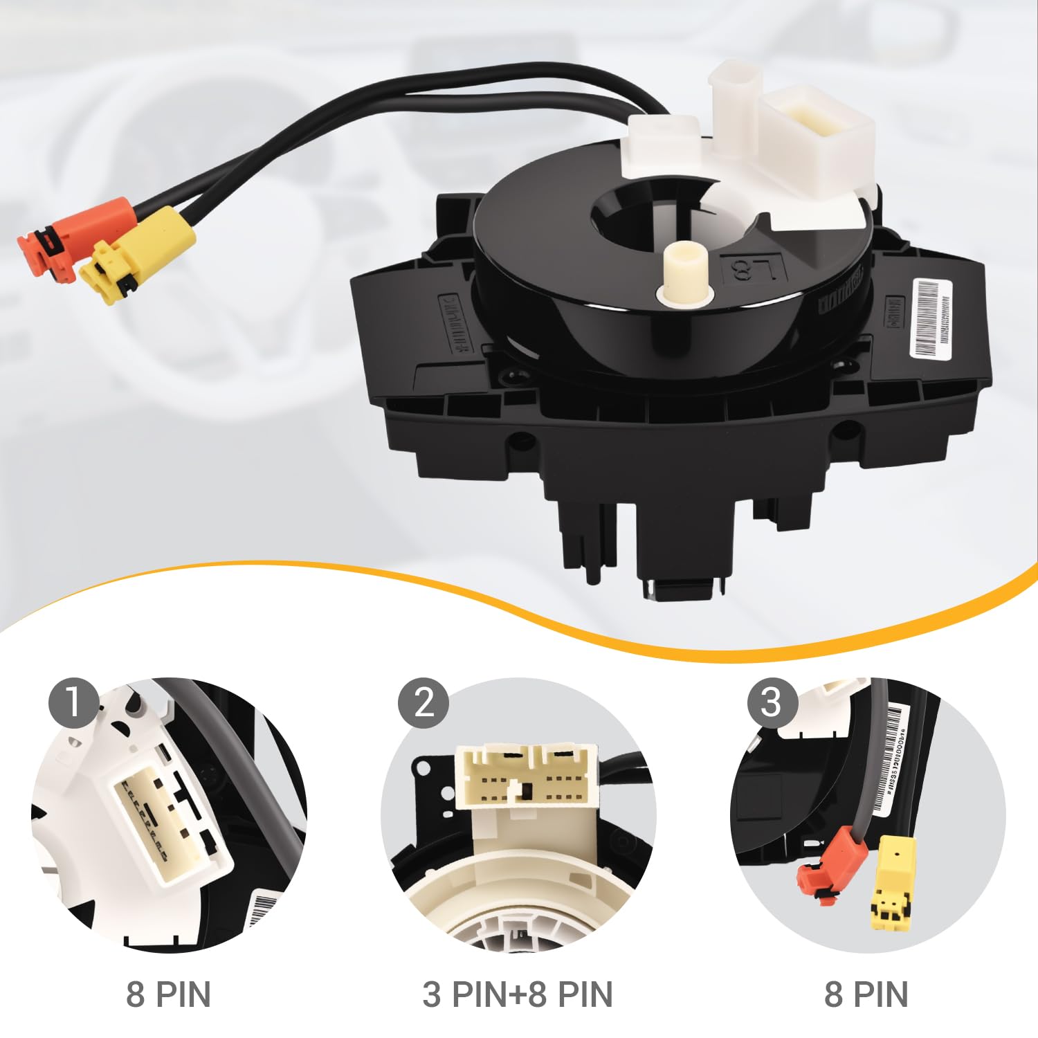 Replacement Wiring Harnesses Clcok-Spring for Nissan Frontier 2005-2021, Nissan Pathfinder 2006-2012, Nissan Xterra 2005-2015, Nissan Armada 2008-2015 Part# 25560-9BH3A 25560-9BH0B 25560-ZL44A