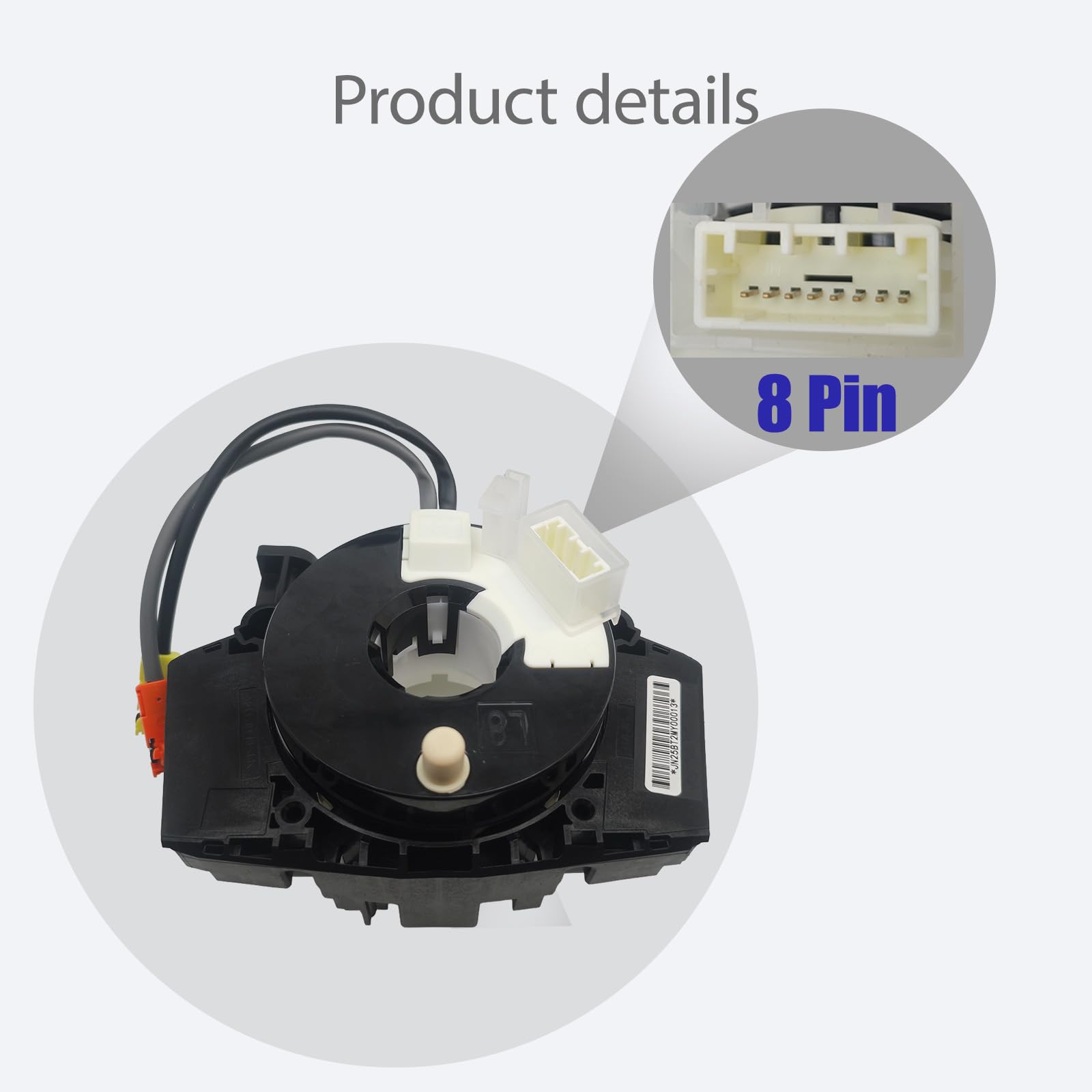 Replacement Wiring Harnesses Clcok-Spring Compatible with Nissan Titan 2004-2015 Rogue 2007-2015 Versa Sentra 2007-2012， Murano Maxima Quest 350Z 2004-2009 Steering Wheel Coil Third-Party Accessory