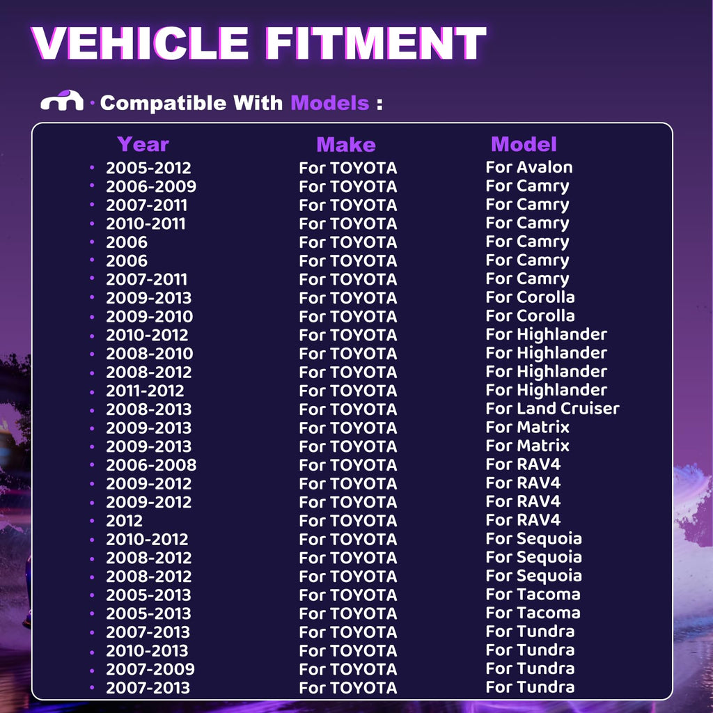 MEILIACY ABS fit for Toyota Camry, Corolla, RAV4, Tacoma, Tundra, Prius, Sienna, 4Runner, Highlander, Avalon,Yaris, Sequoia for Lexus ES350 GS300 GS350 84306-48030 84306-06140 84306-0e010 84306