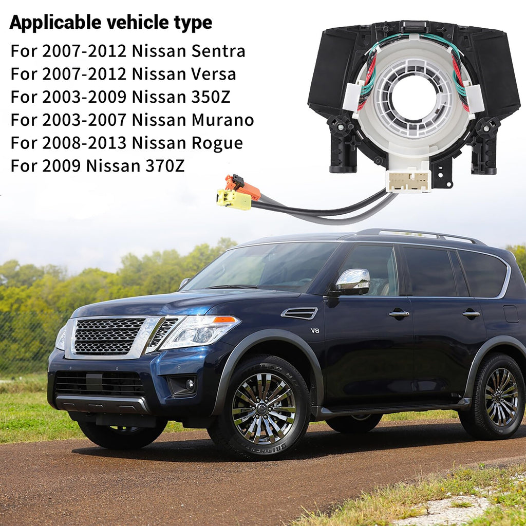 25567-ET025 Replacement 𝐂𝐥𝐨𝐜𝐤 𝐒𝐩𝐫𝐢𝐧𝐠 Wire for Nissan Titan 2004-2015,Rogue 2007-2015,Versa/Sentra 2007-2012,Murano 2003-2007,Maxima/Quest/350Z 2004-2009# 25567-5X00A/CB66A 25560-9CH2D
