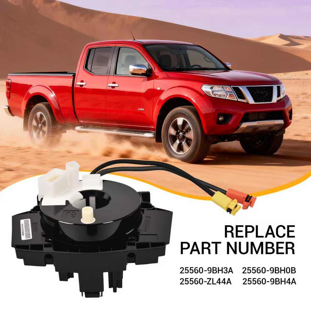 Replacement Wiring Harnesses Clcok-Spring for Nissan Frontier 2005-2021, Nissan Pathfinder 2006-2012, Nissan Xterra 2005-2015, Nissan Armada 2008-2015 Part# 25560-9BH3A 25560-9BH0B 25560-ZL44A