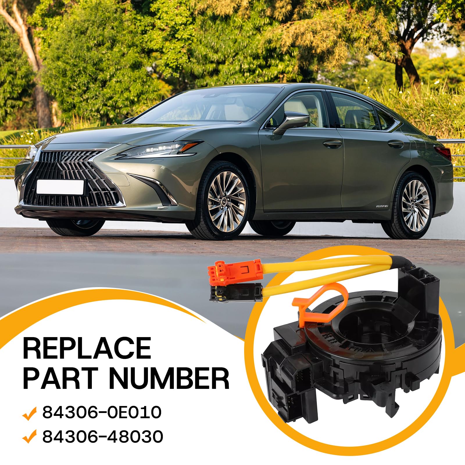 Replacement Wire 84306-0E010 84306-48030 Fit Toyota Avalon Rav4 Tundra, 2009-2012 Corolla, 2008-2012 Highlande, 2005-2009 Tacoma, 007-2011 Camry