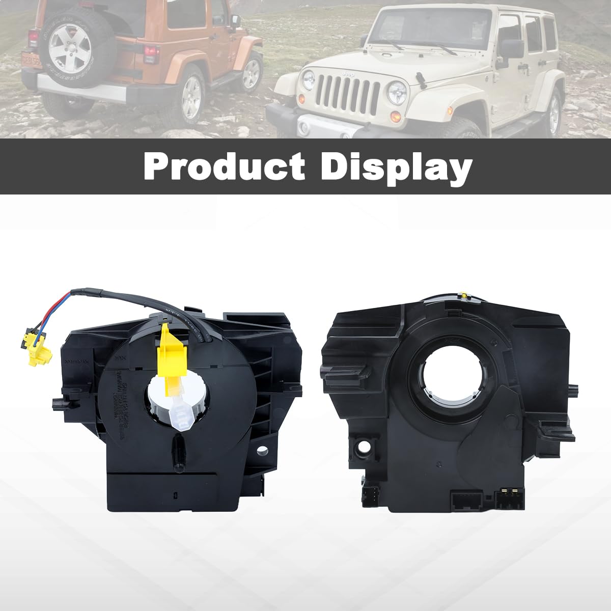Angle Sensor Clock Spring for Jeep Wrangler JK/Compass MK/Patriot MK 2007-2018（5156106AF/AG/AA/AB/AC/AD Compatible）